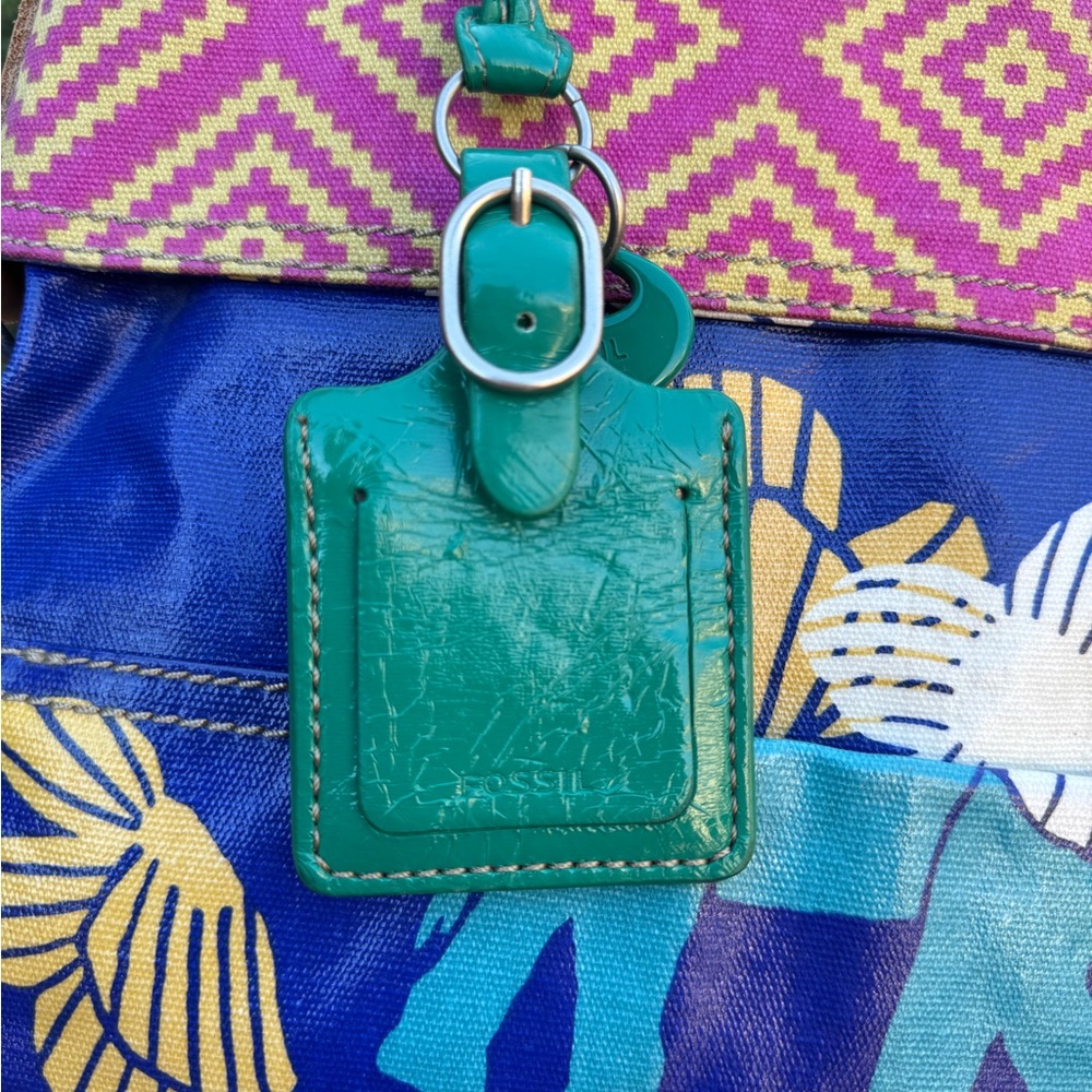 Fossil Multicolor Tote Bag with Elephant Design - Picture 11 of 15